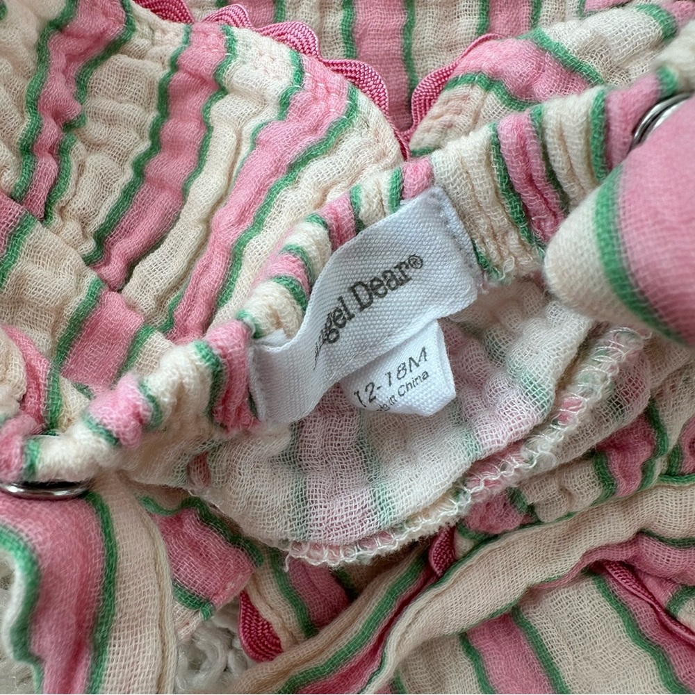 Angel Dear Ric-Rac Ruffle Sunsuit - Candy Stripe - Picture 6 of 6